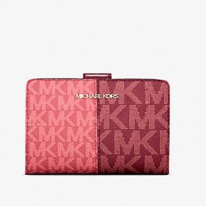 Michael Kors Jet Set Medium Two Tone Logo Wallet NWOT
